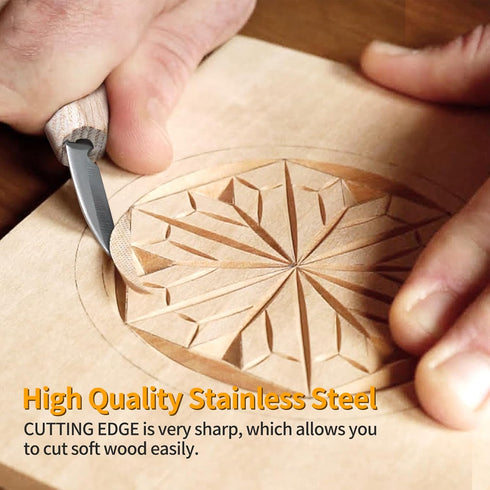 Wood Carving Tools Set - Wood Carving Knife Kit with Carving Hook Knife, Wood Whittling Knife, Detail Carving Knife, Whittling Kit for Kids Adults...