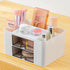 Desk Organizer with 2 Drawers, Pencil Pen Holder for Desk, Cute Desk Accessories with Plastic, Office Supplies for Countop, White...