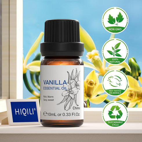 HIQILI Vanilla Essential Oil, Fragrance Lasting for Candle Making,Diffuser, Soap Making,Fragrance DIY-10ml...