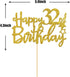 Gold Glitter Happy 32nd Birthday Cake Topper - 32 Sign Cake Topper - Cheers to 32Years Party Supplies - 32nd Birthday Party Decoration...