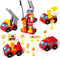 67 Pcs Fire Rescue Vehicles Building Blocks Set,4 Different Mini Fire Rescue Cars,4 In 1 Fire Truck Building Toy,Robot Brick Set for Goodie Bags,P...