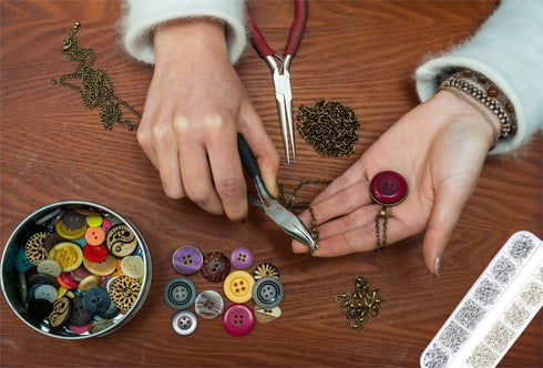 Anezus Jump Rings for Jewelry Making Supplies with Jump Ring Pliers (1200Pcs Dull Silver and Bright Silver)...