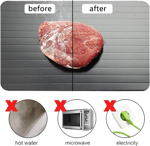 Haploon Rapid Defrosting Tray, High Density Aluminum Thawing Tray for Defrosting Frozen Food,Fast Thawing Plate for Defrost Meat Pork Beef Fish Fr...
