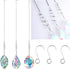 Crystal Suncatchers Hanging Crystals Rainbow 76mm Prisms Pendant with Chakra Beads for Window Indoor Outdoor Decor (Pack of 3)...