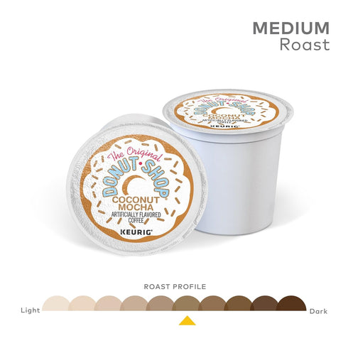 The Original Donut Shop Coffee,medium roast pods Coconut Mocha, 4.1 Ounce, 12 Count...