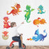 Large Dragon Wall Decals Cartoon 3D Dinosaur Kids Wall Stickers Peel and Stick Vinyl Dragon Dinos Wall Decals Stickers for Kids Bedroom Playroom B...