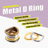 Swpeet 120Pcs 1/2 Inch - 13mm 4Colors Multi-Purpose Metal D Ring Semi-Circular D Ring for Hardware Bags Ring Hand DIY Accessories (Mixed Color, 1/...