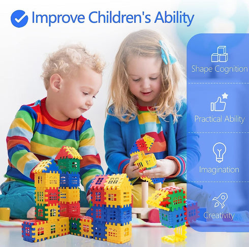 Interlocking Building Blocks Toys for Kids - Toddlers Building Blocks Educational Toys Set 70 PCS4...