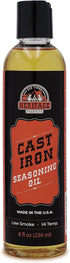 Heritage Products Cast Iron Seasoning Oil - Low-Smoke, Hi Temp All-Natural Skillet Conditioner for Dutch Oven, Griddle, Camp Grill – Cleans, Prote...