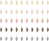 50 Pcs Leaf Charm Beads Metal Small 1.4 x 0.6 cm Tree Leaves Pendants for Crafting Jewelry Making Kit Findings Necklace Bracelet DIY Decoration Su...