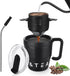 Bincoo 480ML Stainless Steel Coffee Mug with Straw-Pour Over Coffee Maker Set with Collapsible Coffee Dripper Thermal Coffee Mug for Home Office (...