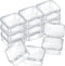 SATINIOR 12 PacK Clear Plastic Beads Storage Containers Box with Hinged Lid for Beads and More (1.7x1.7x0.79 Inch)...