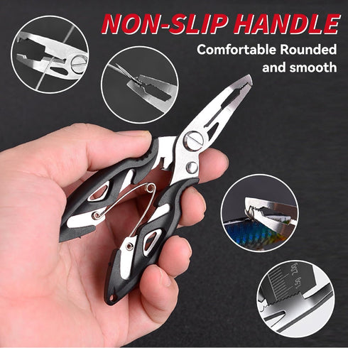 Fishing Pliers, Split Ring Pliers, Fishing Tool Set with Gripper, Line Cutter and Seadoo Knife, Camping and Ice Fishing Gift for Men...