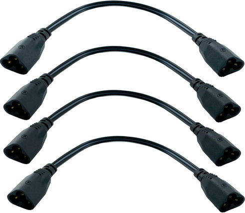 T5 T8 LED Tube Light Black Connecting Wire 30cm/ 1ft /12inches Double Male to Male End Extension Cord for Black LED Integrated Tube Grow Lights Fi...