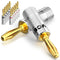 VCELINK Speaker Banana Plugs 6 Pairs/12 Pcs, 24K Gold Plated Dual-Screw Type Speaker Connector for Speaker Wire, Home Theater, Wall Plate, Audio/V...