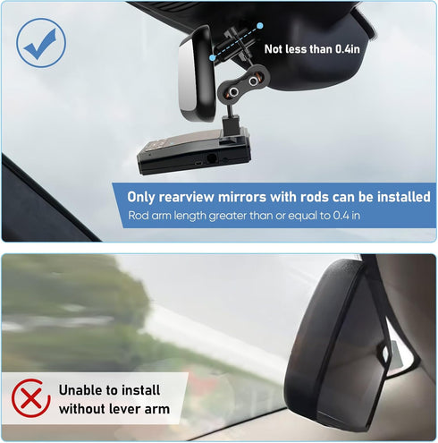 Radar Detector Mount Rearview Mirror Bracket,Car Truck Mirror Radar Mount Bracket,Aluminum Rearview Mirror Rod Mount (for Escort Max360c Max 3 IX ...