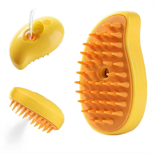 Cat Steam Brush - 3 in 1 Silicone Massage Grooming Brush, Pet Hair Cleaning Brush Comb for Cats and Dogs, Removes Tangles and Loose Hair (Green)...