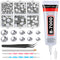 B7000 Rhinestone Glue, B-7000 Jewelry Glue,B7000 Glue Clear with Precision Tip,Super Adhesive Fabric Glue for Jewelry Craft Gem Cell Phone Repair ...