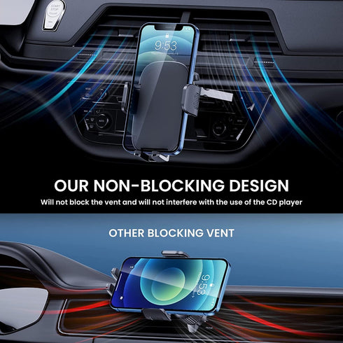 TICILFO Phone Mount for Car Phone Holder Mount Upgraded Metal CD Slot Phone Holder Car Cell Phone Holder Thick Cases Friendly iPhone Holder for Ca...