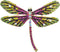 Gyn&Joy Golden Tone Colorful Crystal Rhinestone Dragonfly Flying Insect Brooch Pin For Women BZ198...