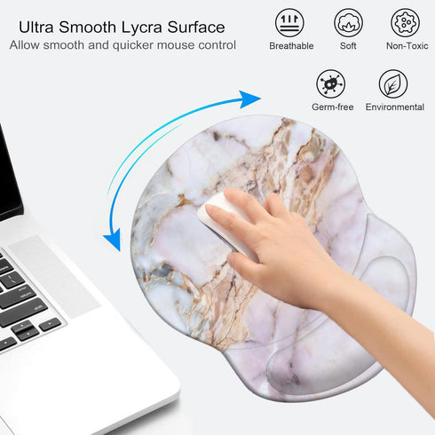 Mouse Pad with Wrist Support, Non Slip Mousepad Wrist Rest for Office, Computer, Laptop & Mac-Comfortable & Lightweight Ergonomic Support Mouse Ma...