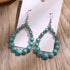 Turquoise Bohemian Dangle Earrings for Women, Turquoise Dainty Teardrop Drop Earrings Boho Hoop Healing Stone Earrings Jewelry Gifts...