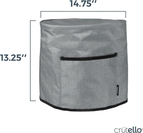 Crutello Dust Cover with Storage Pocket - Compatible with Instant Pot 8 Quart, Measures 13.25" x 14.75"...