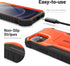 ExoGuard Compatible with iPhone 12 Mini Case, Rubber Shockproof Full-Body Cover Case Built-in Screen Protector with Kickstand for iPhone 12 Mini 5...