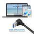 UCEC USB 3.0 Extension Cable, Male to Female 90 Degree Short Extension Cord 6 Inch Extender, Up & Down Angle, 2 Pack (Black)...