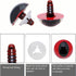ARTCXC 60Pcs 3Size 10-24mm Plastic Safety Eyes Flat Pupil Craft Eyes with Three Fork Designed Washers for DIY of Puppet, Bear Crafts, Plush Animal...