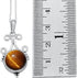 TISHAVI 5.45Cts Natural Round Shaped Semi Precious Gemstone Pendant Necklace For Women With 18Inch Chain, Sterling Silver Birthstone Pendant Neckl...