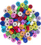 100 Pcs Polymer Clay Football Loose Spacer Beads, 10mm Mixed Color Cute Beads Charms for DIY Hair Clip Necklace Bracelet Jewelry Earring Handmade ...