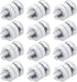 12 PCS Electric Fence Wire Connectors for 12-17 Gauge Aluminum Wire, Spool Galvanized Steel Wire, Poly Rope|Aluminum ALloy split bolts for Reliabl...
