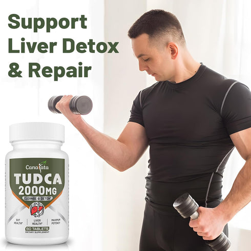 TUDCA Liver Supplements 2000mg - Strong Bile Salts Support Liver Detox & Cleanse - Liver and Gallbladder Health Formula-Easy to Swallow Tablets-30...