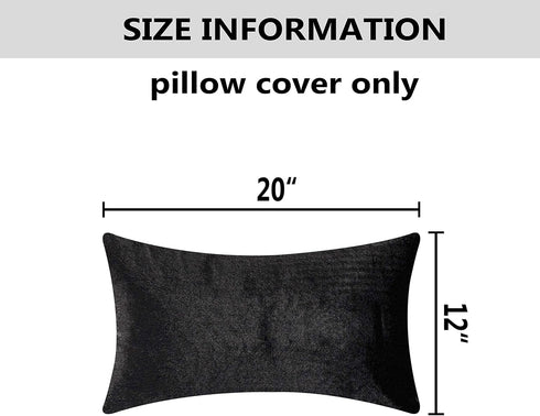 Home Brilliant Rectangle Throw Pillow Cover Faux Fur Suede Accent Decorative Fall Decorations Throw Pillows Oblong Cushion Cover for Bed, 12x20 In...