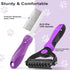 Pet Grooming Brush, Pet Detangling Pet Metal Comb with Long & Short Stainless Steel Teeth for Removing Matted Fur, Dematting Deshedding Brush Cat ...