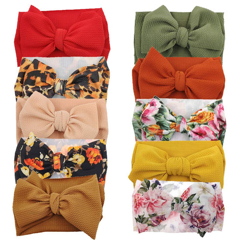 KIDOCHEESE Oversized Bows Baby Girl Headbands with Nylon Elastics, Large Hair Wraps and Accessories for Newborns, Infants, Toddlers...