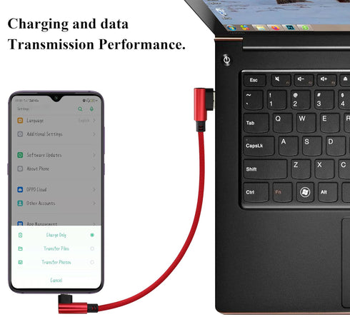 (23cm/9inch 90 Degree Micro USB Cable Right Angle USB 2.0 A Male to Micro Male Fast Sync & Charging Cable for Android, Samsung, LG,Huawei, Smartph...