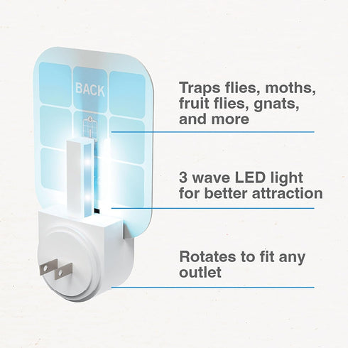 Safer Home SH502 Indoor Plug-In Fly Trap for Flies, Fruit Flies, Moths, Gnats, and Other Flying Insects – 400 Sq Ft of Protection...