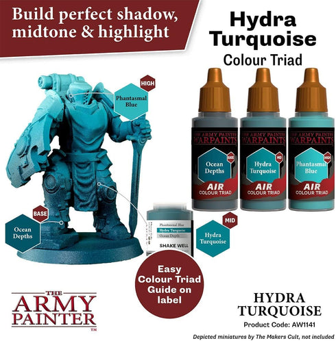 The Army Painter Warpaint Air Hydra Turquoise - Acrylic Non-Toxic Heavily Pigmented Water Based Paint for Tabletop Roleplaying, Boardgames, and Wa...