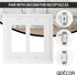 Questech Decor Double Rocker Light Switch Cover, 2-Gang Electrical Wall Plate, Double Switch Standard Size GFCI Receptacle Cover, Decorative Bevel...