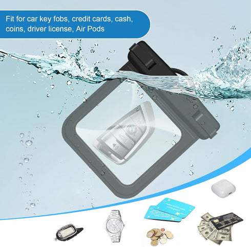 2 Pack Submersible Waterproof Wallet Dry Car Key Fob Case Bag,Swimming Surfing Water Sports Small Waterproof Pouch Holder for Money Door Ship Card...