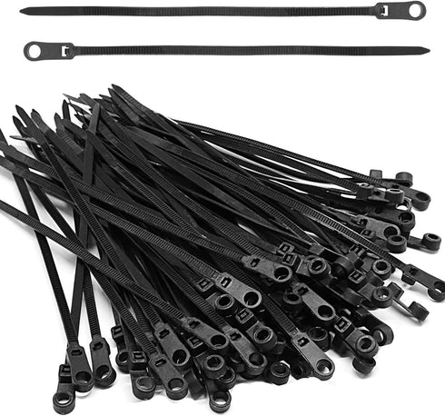 Zip Ties with Screw Hole 150 Pcs, 6 inch 48lbs Electrical Cable Ties Straps, Mount Head Plastic Ties Multipurpose Heavy Duty Nylon Zip Tie for Ind...