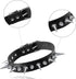 Hicarer 4 Pieces Cool Punk Women Men Biker Choker Heart Gothic Halloween Choker Necklace PU Leather Studded Stone (Black) Faux Leather, Faux Leath...