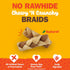 Cadet Chewalicious Chewy 'N Crunchy Braid Dog Treats, Limited Ingredient Rawhide-Free Dog Chews, Long-Lasting Made with Real Chicken, 3 Count (Pac...