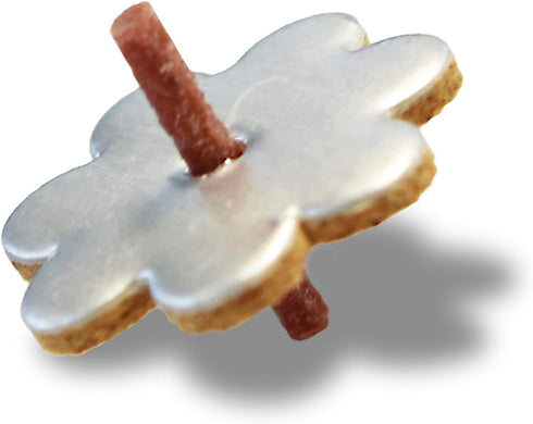 Ner Mitzvah Flower Shaped Floating Wicks - 50 Count (Approx.), Cotton Wicks and Cork Disc Holders for Oil Cups - Bonus Wick Removal Tweezers...