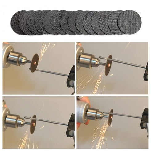 50pcs Rotary Tool Cut Off Wheels 1-1/4'' Fiberglass Reinforced Cutting Wheel Discs with 4Pcs Mandrels Rotary Tool Accessories for Cutting Metal, W...