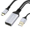 ELUTENG HDMI Female to USB C Male Adapter 4K@60Hz Portable HDMI Input to Type C Output Converter Cable Thunderbolt 3 Adapter Compatible for Micros...