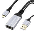 ELUTENG HDMI Female to USB C Male Adapter 4K@60Hz Portable HDMI Input to Type C Output Converter Cable Thunderbolt 3 Adapter Compatible for Micros...