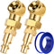 2-Packs Portable Air Chucks, Solid Metal Closed Ball Air Chuck with 1/4" NPT Standard Quick Plug, Tire Inflator Gauge Nozzle for Air Compressor Ac...